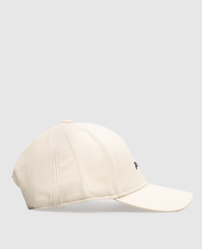 Palm Angels Ivory cap with logo embroidery PAMLB001FB001m