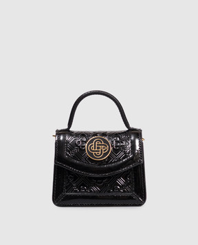 Casablanca Jeanne black patent leather mini bag AAW25BAG11905