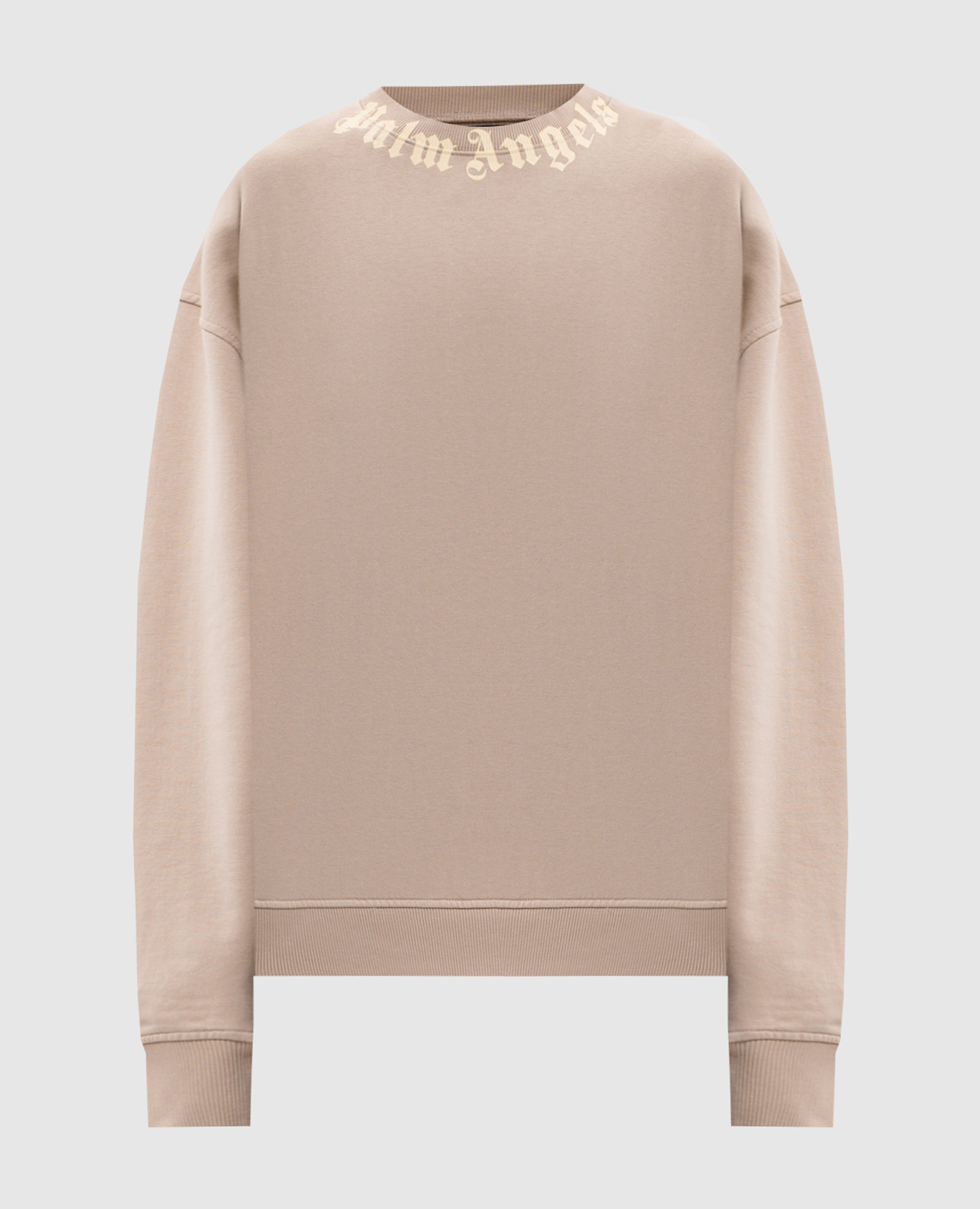 Beige sweatshirt with logo print