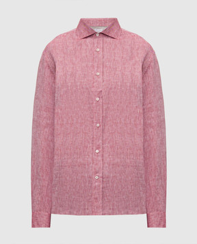 Brunello Cucinelli Burgundy linen shirt MM6840627