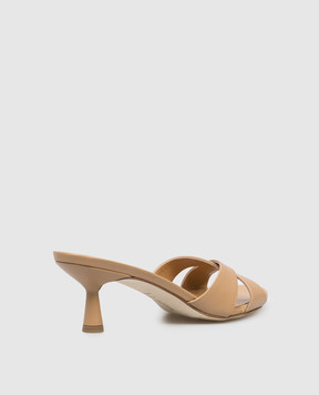 Aeyde Vero brown leather mules HSPRAR55ST164SS25717