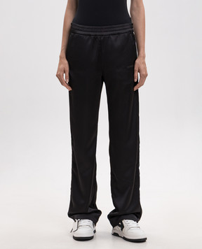 Off-White Black sweatpants with lace 2FH00650B