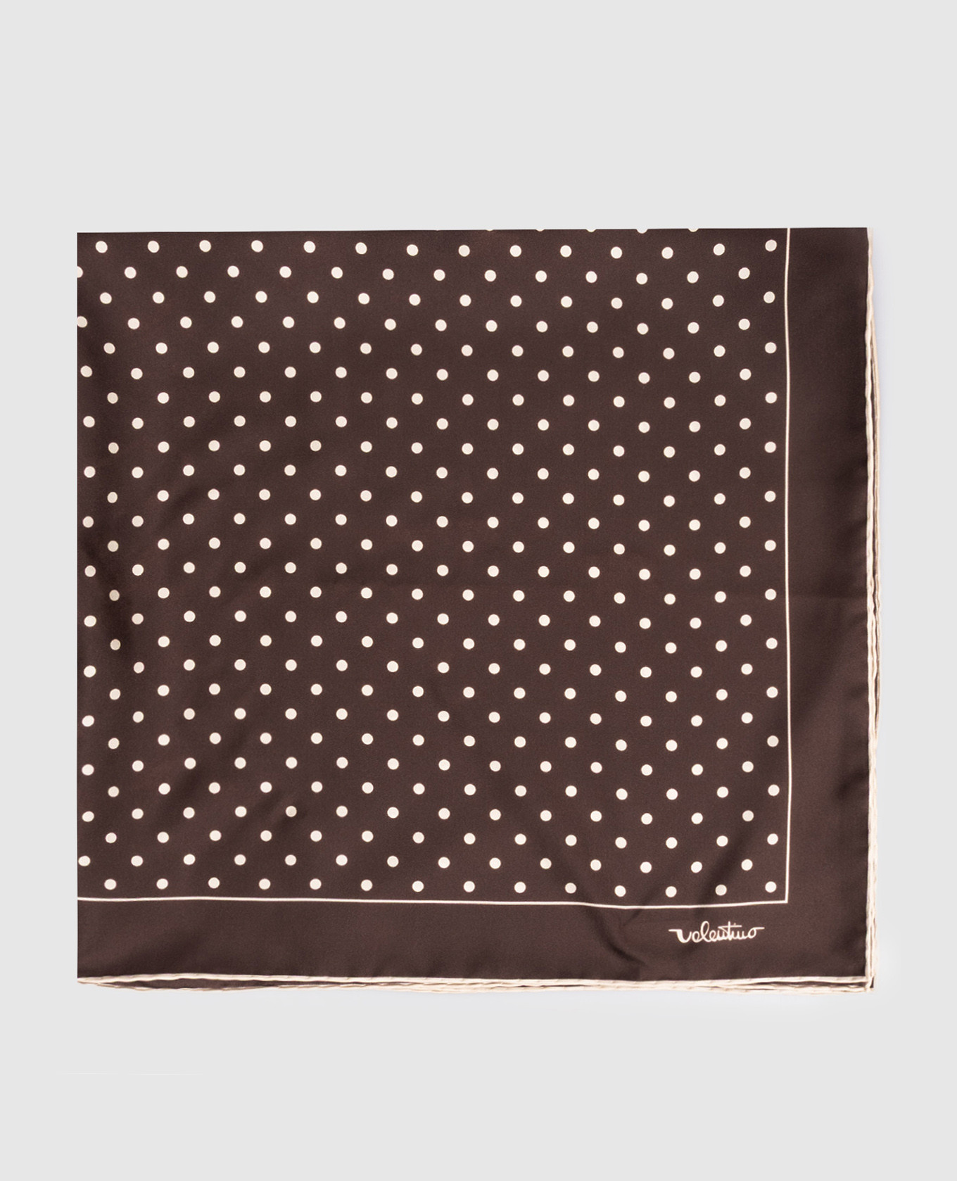 

Brown polka dot silk scarf Valentino