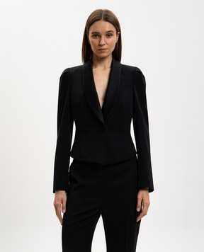 Alexander McQueen Black wool tuxedo jacket 847009QJAAC
