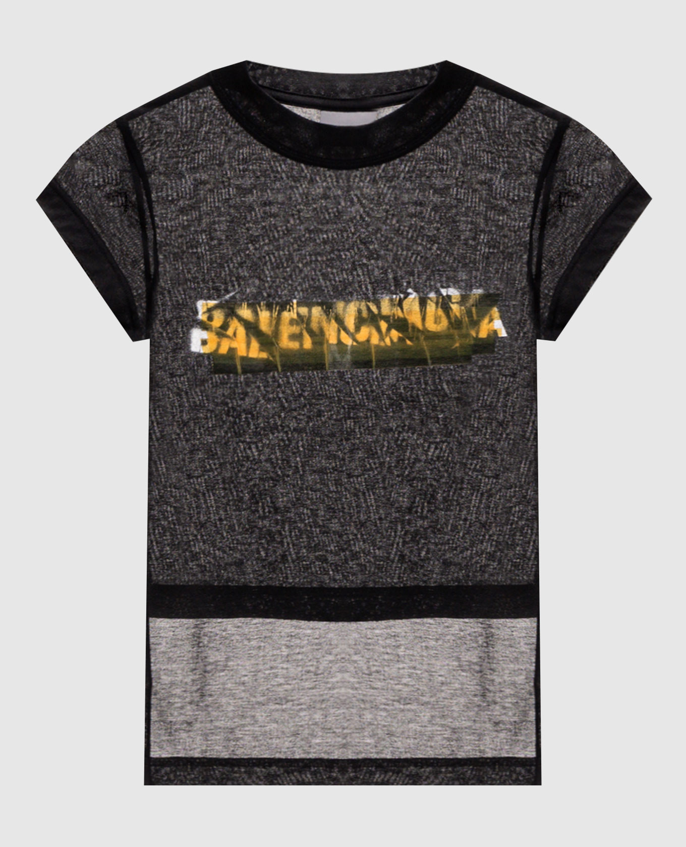 Black Messy Spray Chopped T-shirt Balenciaga