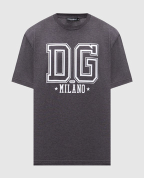 Dolce&Gabbana Grey melange T-shirt with logo G8PN9TG7PLQ