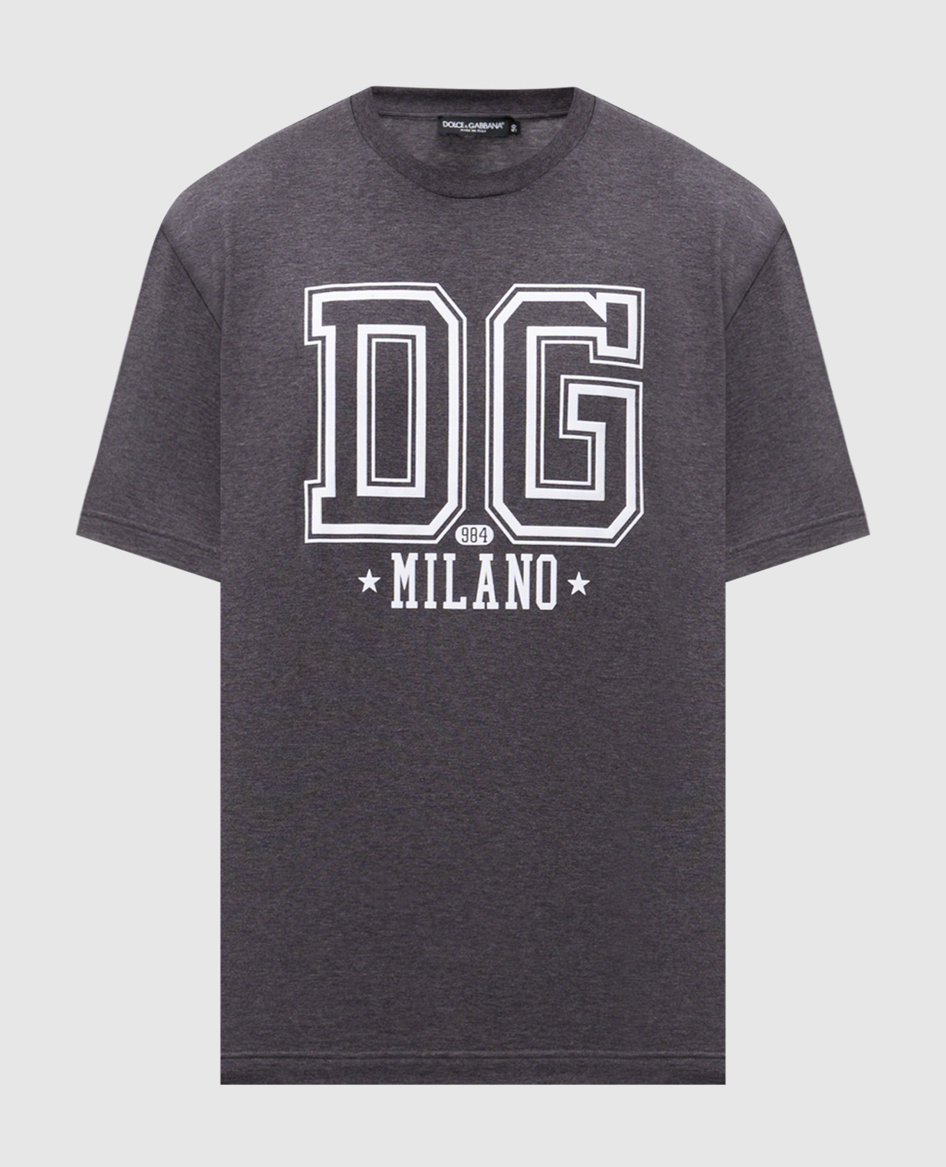 

Grey melange T-shirt with logo Dolce&Gabbana