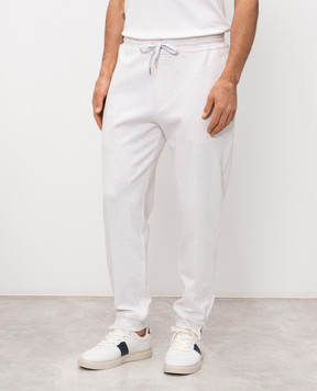 Brunello Cucinelli Ivory melange sports pants MR8073263G