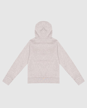 Moncler ENFANT Children's gray insulated hoodie with logo print L29548G00016899PS