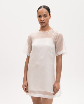 Ami Paris Ivory silk dress FDR646SE0039