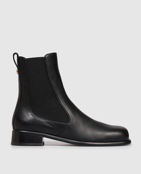 Sergio Rossi Avenue black leather chelsea boots B10100MFL352