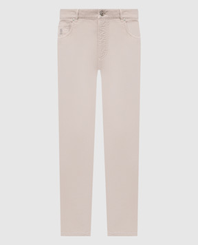 Brunello Cucinelli Beige pants with logo M252DF1010