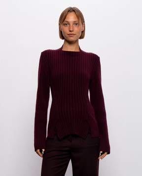 Victoria Beckham Burgundy wool and cashmere sweater 1326KJU007314A