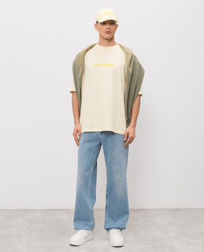 Axel Arigato Bale yellow T-shirt with logo print A3845003