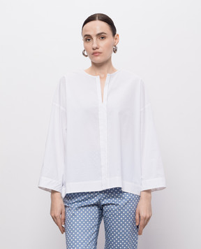Peserico White blouse with monil chain S0653408928