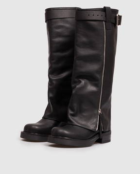 Max & Co Black leather boots MCAGIUNCHI