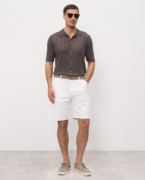 Morgano Gray knitted linen shirt 7371882