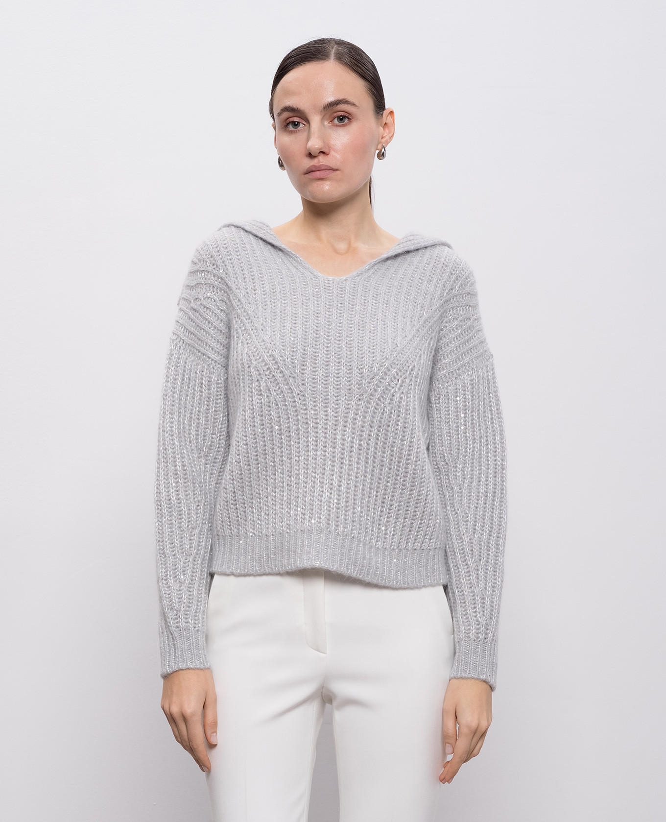 

Gray alpaca wool pullover Peserico, Grey