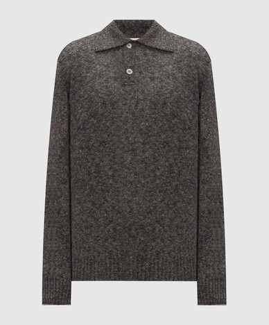 Jersey gris de alpaca y cachemir