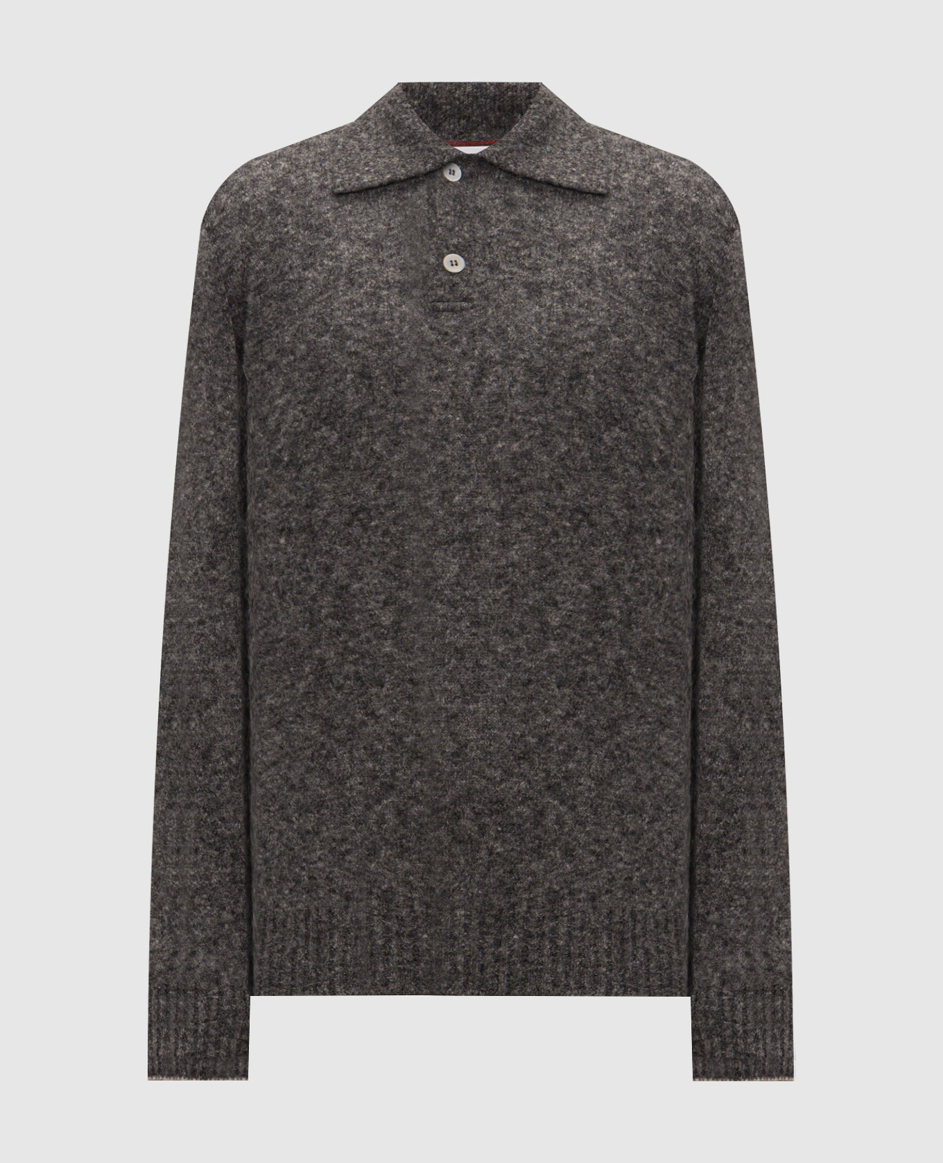 Gray alpaca and cashmere sweater