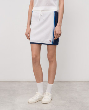Casablanca White openwork skirt with wool WSS26KW126401