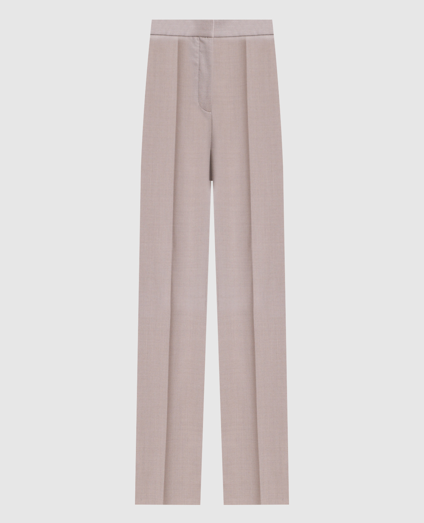Beige wool pants