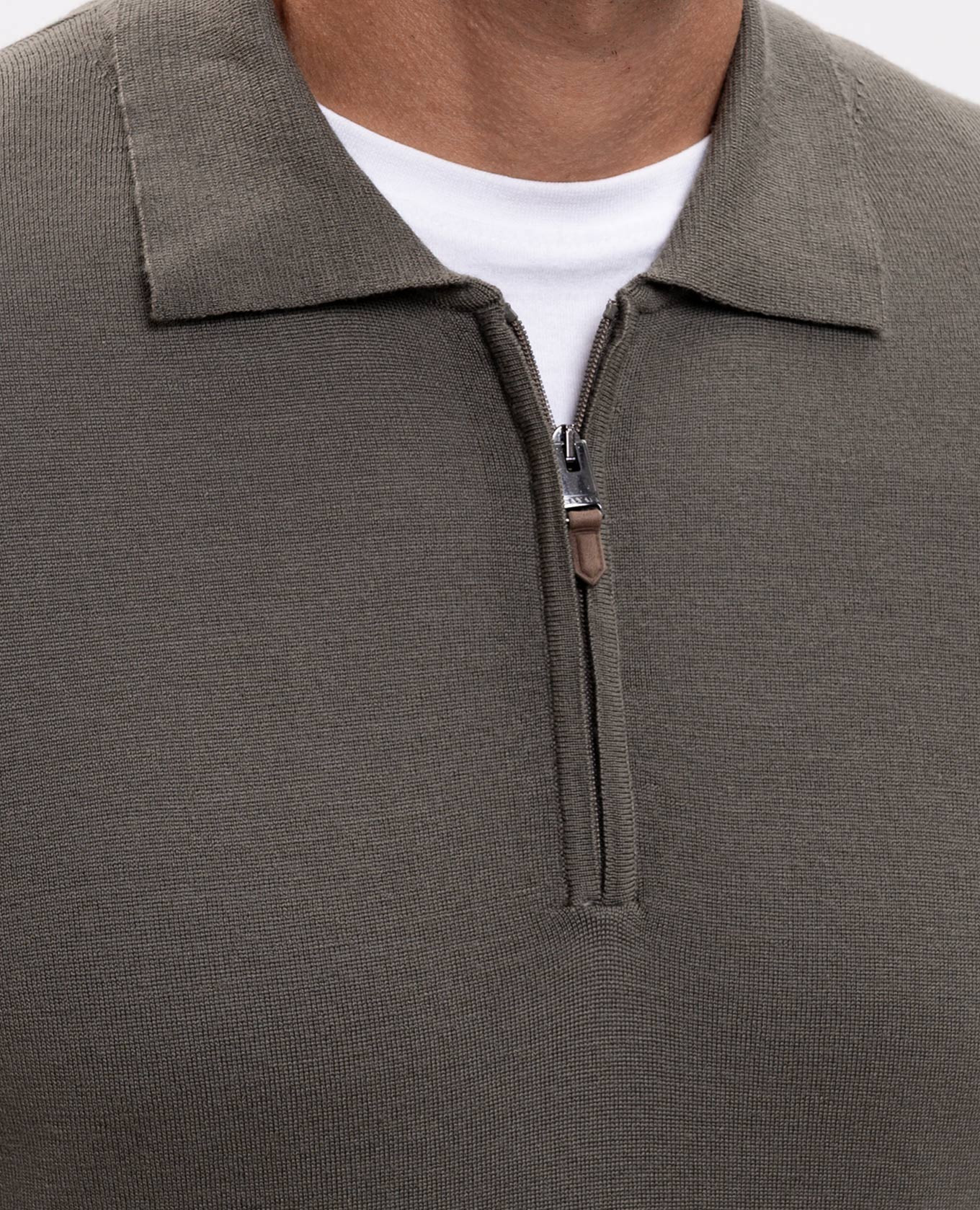 Green wool polo shirt Canali 5