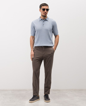Peserico Brown pants with logo R54725T2300800
