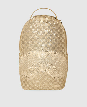 Sprayground Children's brown backpack TRINITY 24K with crystals 910B8470NSZ