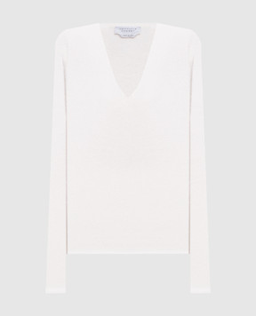 Gabriela Hearst Orlith ivory cashmere and silk pullover 4269015A144
