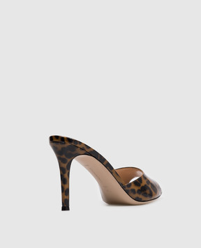 Gianvito Rossi Animal print leather mules G1513085RIC