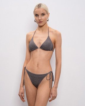 Venuja Gray MALIBU swimsuit with crystals BI005A