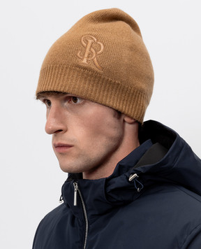 Stefano Ricci Brown cashmere hat K606040CUFF26305