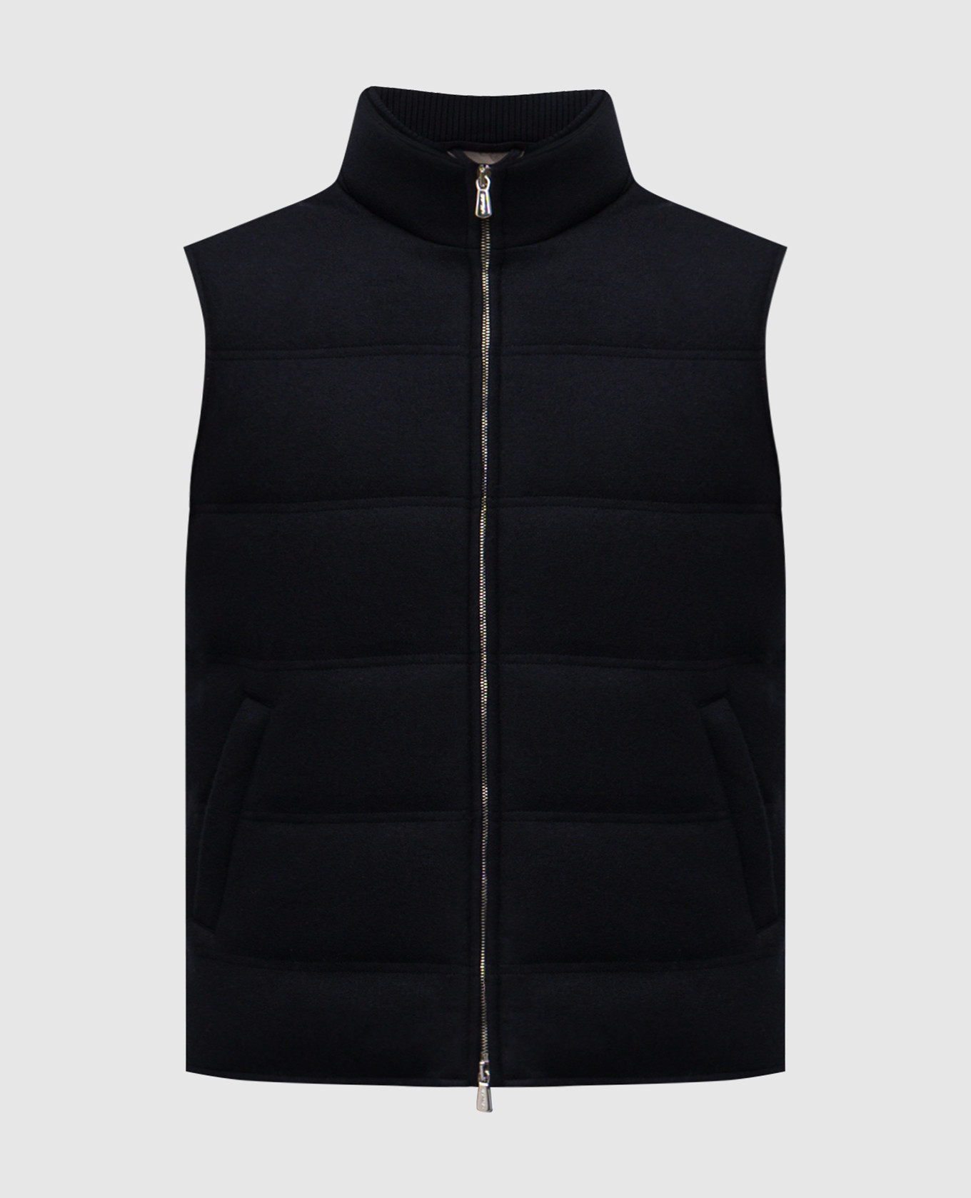 

Blue cashmere down vest Enrico Mandelli