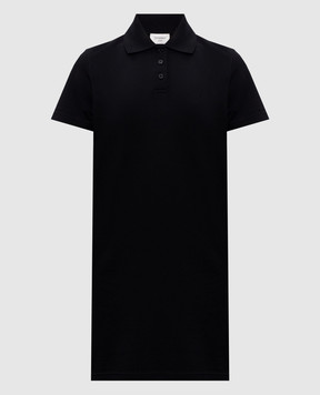 Saint Laurent Black polo dress with monogram embroidery 862599Y37ZE