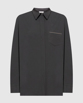 Peserico Gray shirt with monil chain A0657007928