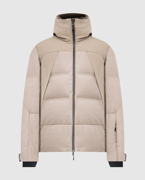 Sease Beige Nordend wool ski down jacket OJ053TN637