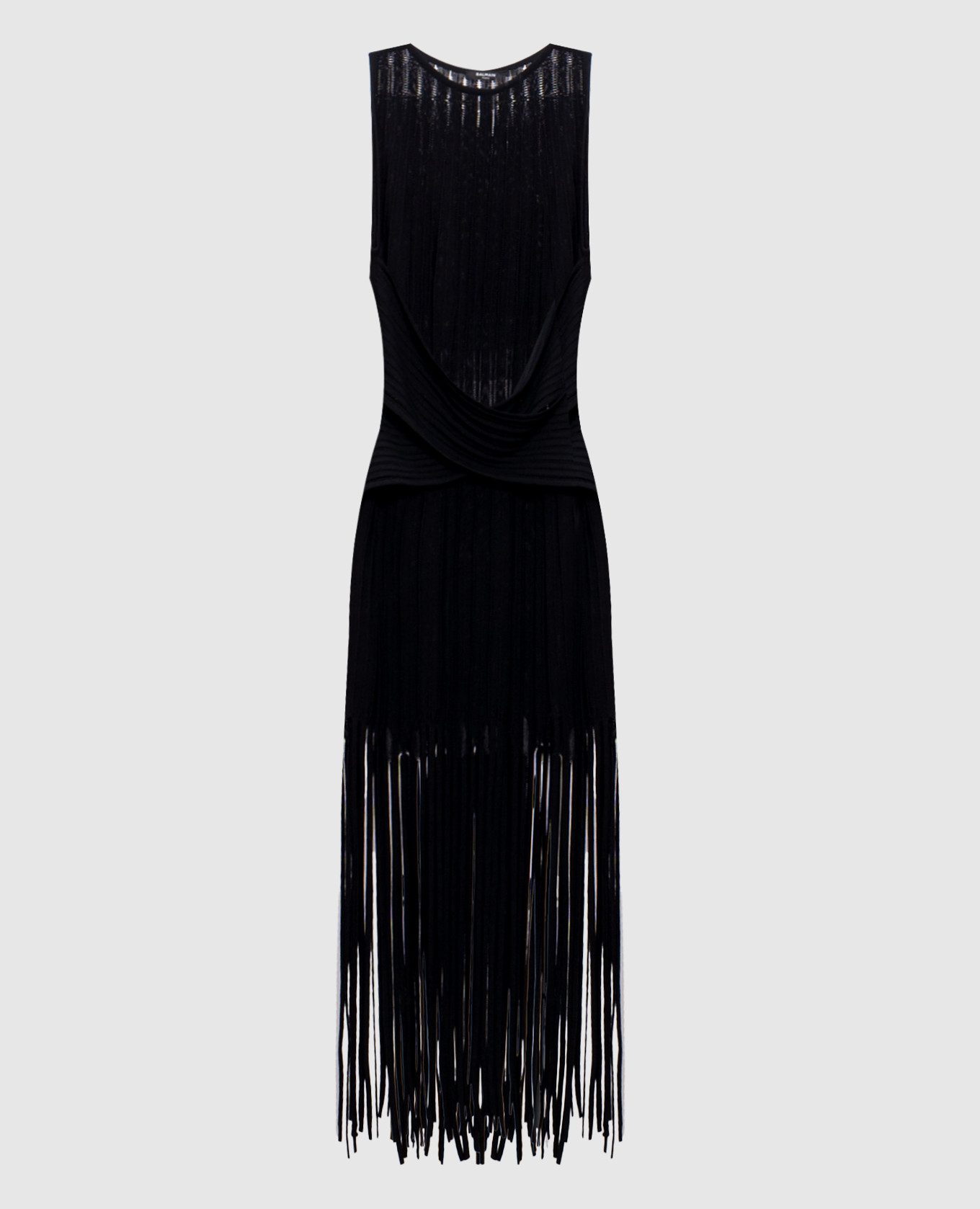 Black dress with fringe