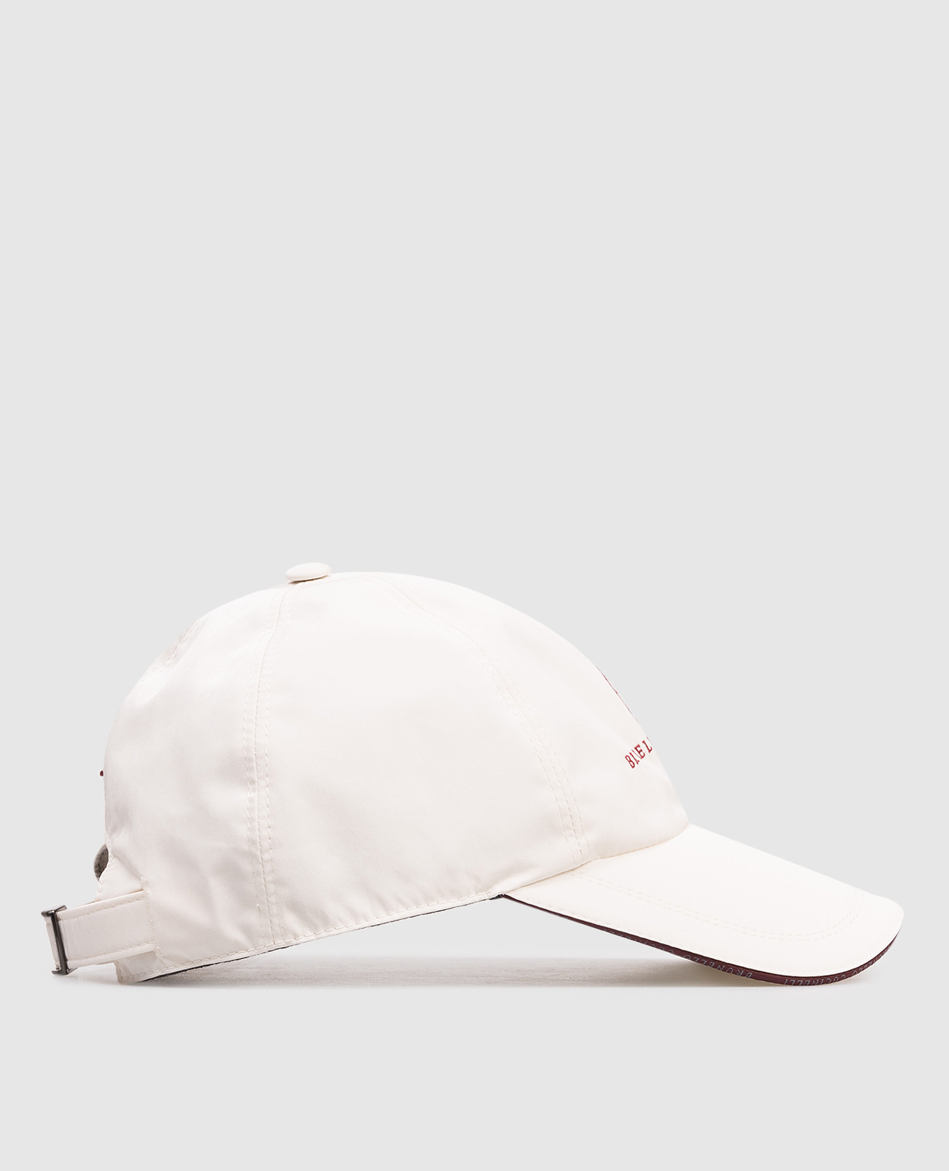 Ivory cap with logo embroidery Brunello Cucinelli 3