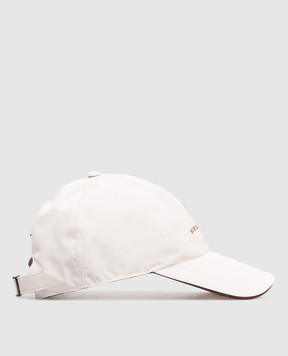Brunello Cucinelli Ivory cap with logo embroidery MM4799859