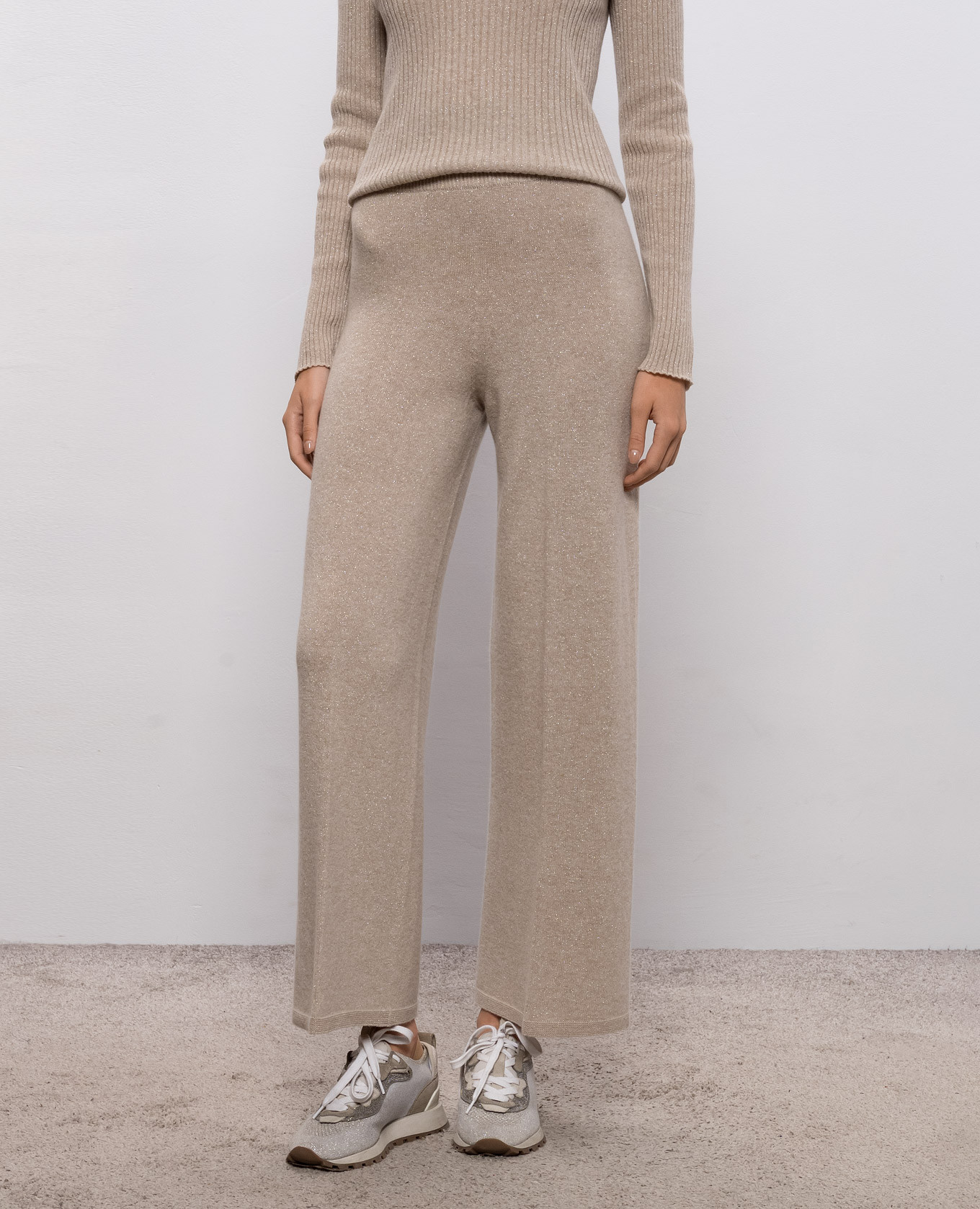 Beige pants with lurex Twinset 3