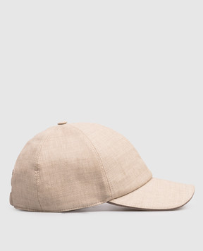 Stefano Ricci Beige linen and wool cap MCV61SB14ELW001Q