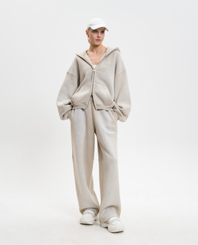 Alexander Wang Beige insulated sweatpants with a distressed effect UCC1264441