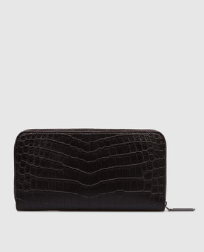 Stefano Ricci Brown crocodile leather wallet PP440GUCSVH