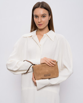 Gianni Chiarini Brown suede crossbody bag Nora BS10224CMPL