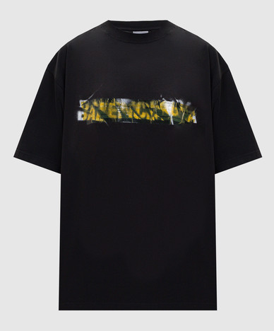 T-shirt noir Messy Spray