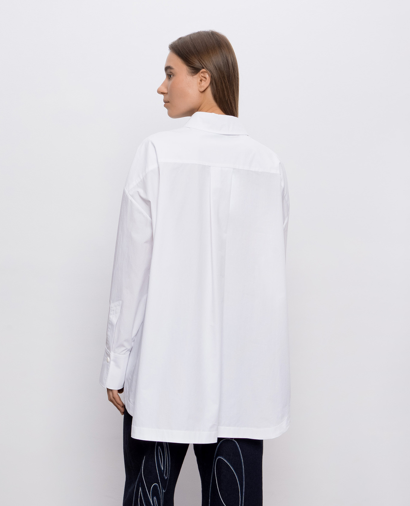 White shirt with embroidered emblem The Attico 4