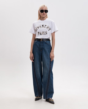 Givenchy Cocoon blue banana jeans with logo patch BW51C3517B