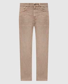 Iceberg Beige jeans with logo patch 2SC10148
