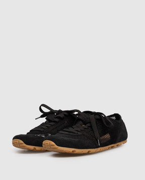 Balmain Black Racer 45 combination sneakers GN1VI761THCM